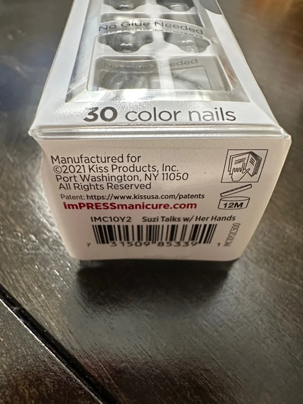 OPI imPRESS Press-On Manicure Nails in Charcoal Gray short